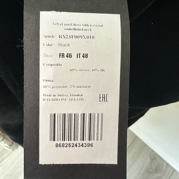 RASARIO Velvet maxi dress with a crystal embellished neck Dress - Picture 10 of 13